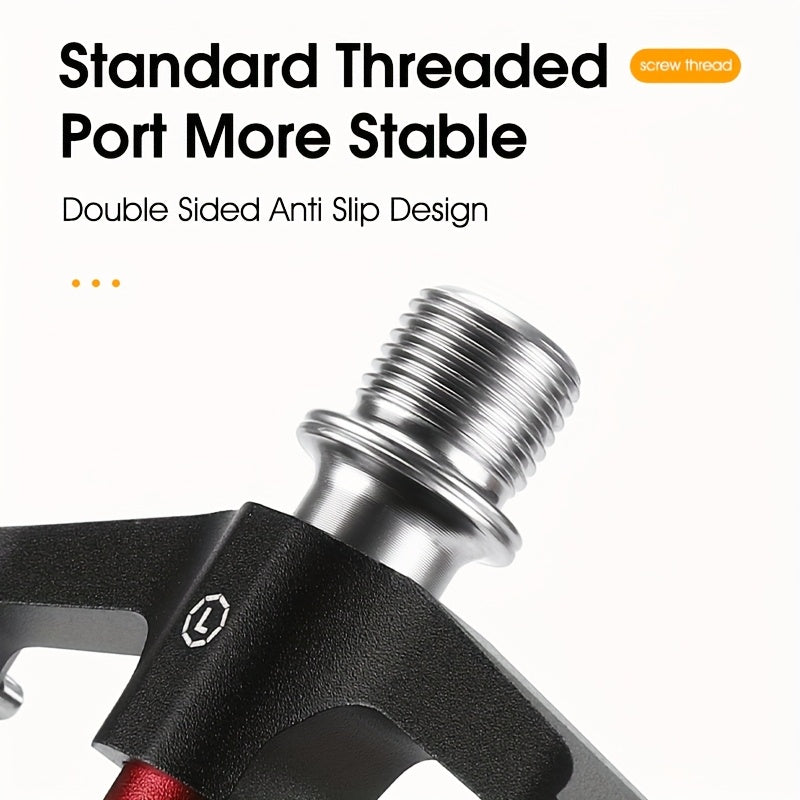 Heavy-Duty Aluminum Alloy 3-Axis Bicycle Pedals with Large Stable Platform & Reflective Cover - Compatible for mountain\u002FRoad\u002FFolding\u002FE- - All-Weather Night Riding Safety - Durable Pedals ()