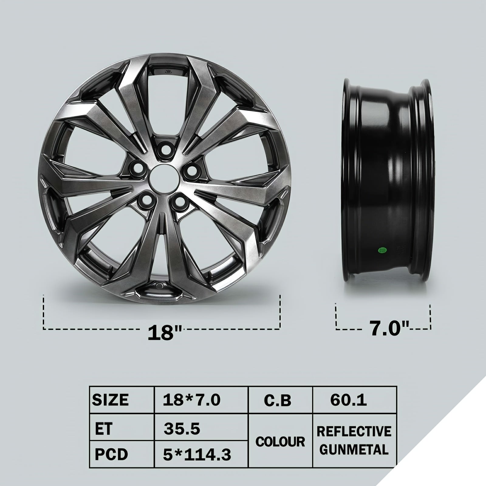 Multi-Spoke Machined Face Alloy Wheel Rim, a Fashionable Replacement Auto Rim Designed for Passenger