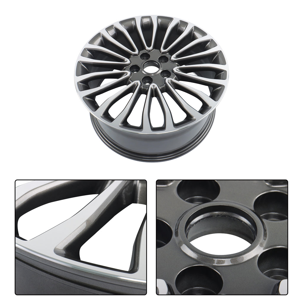 New Single 18' 18X8 Inch Wheel for 2017-2018 for Ford Fusion | OEM Design Replacement Rim | Machined Charcoal | Direct Fit - OE Stock Specs | 10121