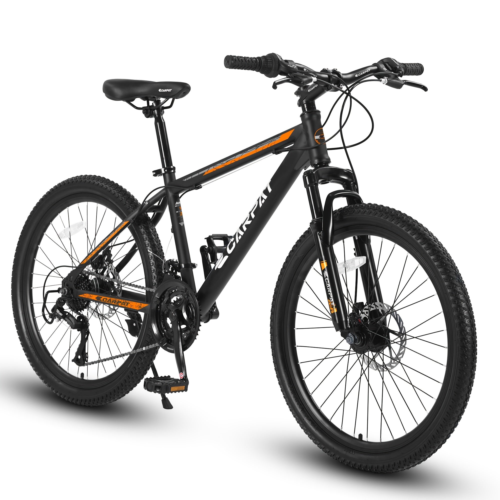 26 Inch Mountain Bike, 21 Speeds with Mechanical Disc Brakes, High-Carbon Metal\u002FSteel Material Steel Frame, Suspension MTB Bikes Mountain Bicycle for Adult