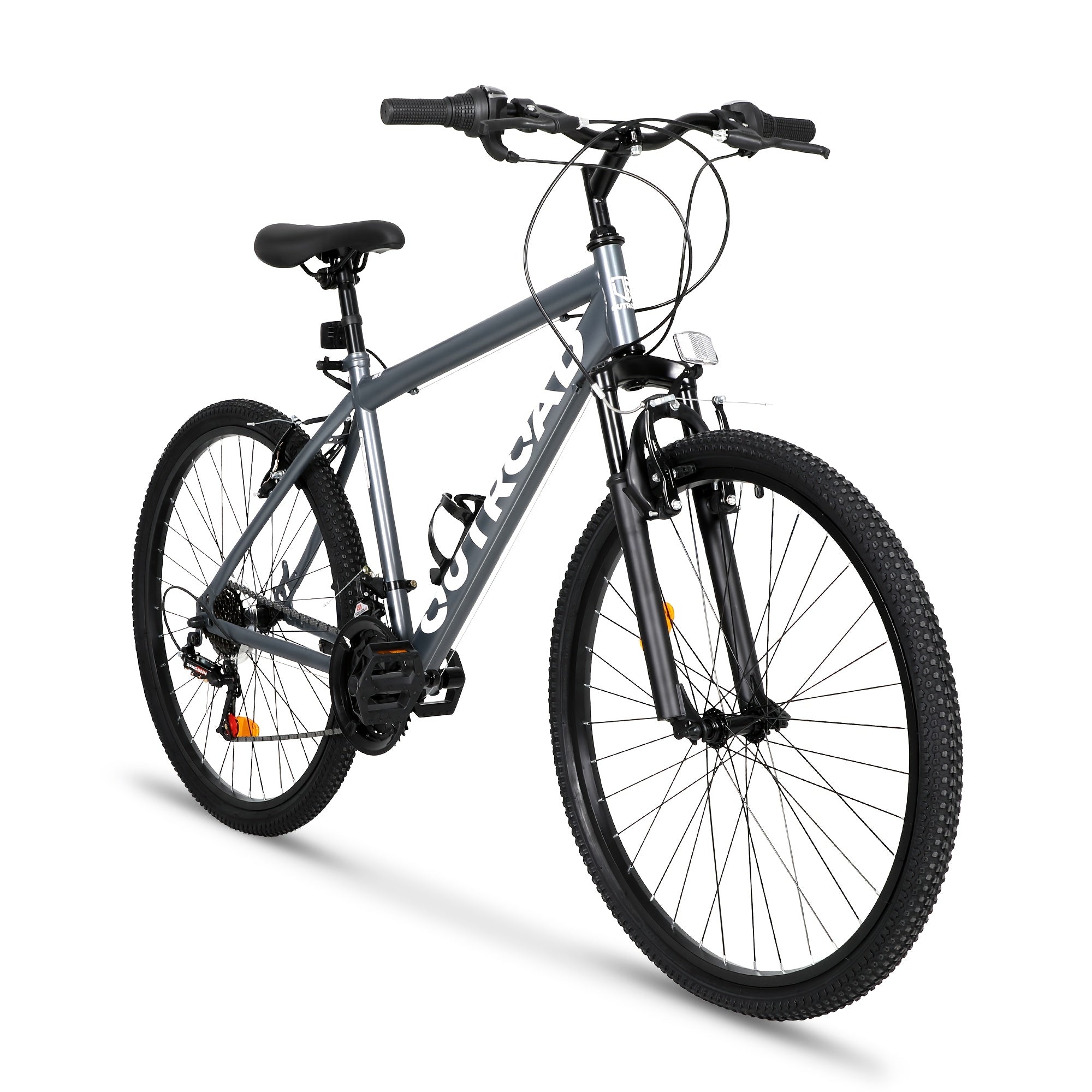 26-inch Mountain Bike, 7-speed Aerospace-grade Frame, Front Suspension\u002FV-brakes, Adjustable Ergonomic Seat, Unisex Adult Fit, Quick Assembly, Multiple Colors Available