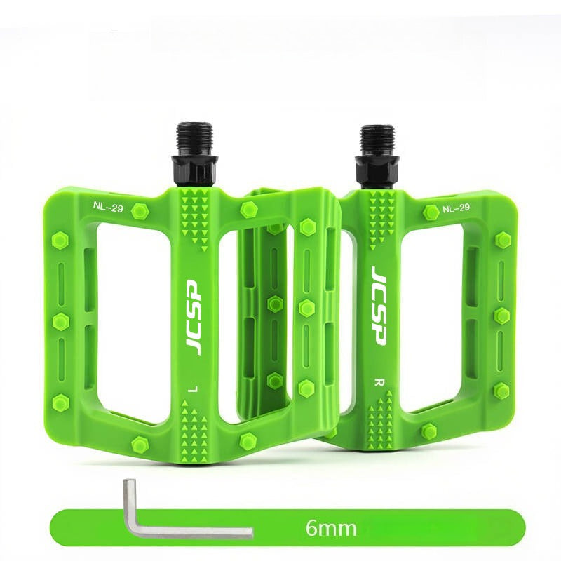 Bicycle Color Nylon Pedal Wide Tread Anti-Slip Pedal Mountain Bike Highway Dead Flying Universal Pedal