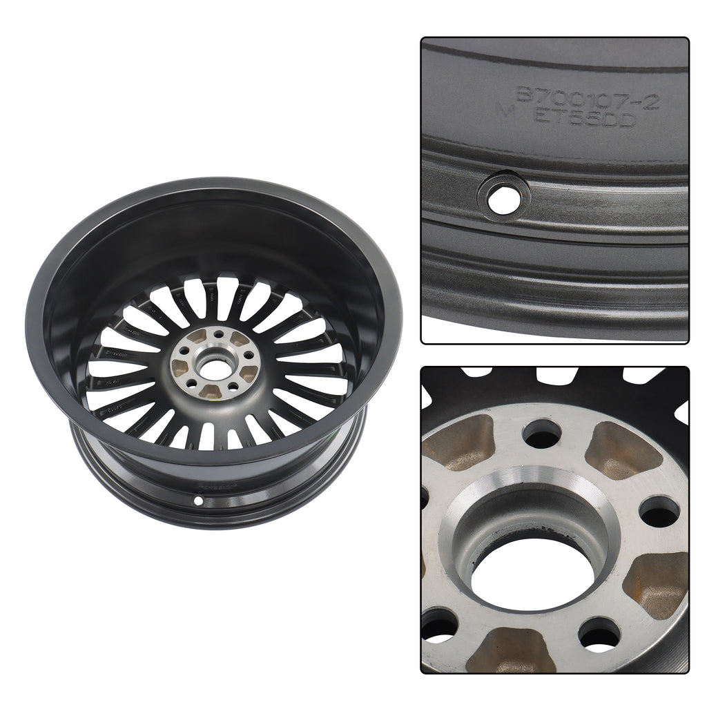 New Single 18' 18X8 Inch Wheel for 2017-2018 for Ford Fusion | OEM Design Replacement Rim | Machined Charcoal | Direct Fit - OE Stock Specs | 10121
