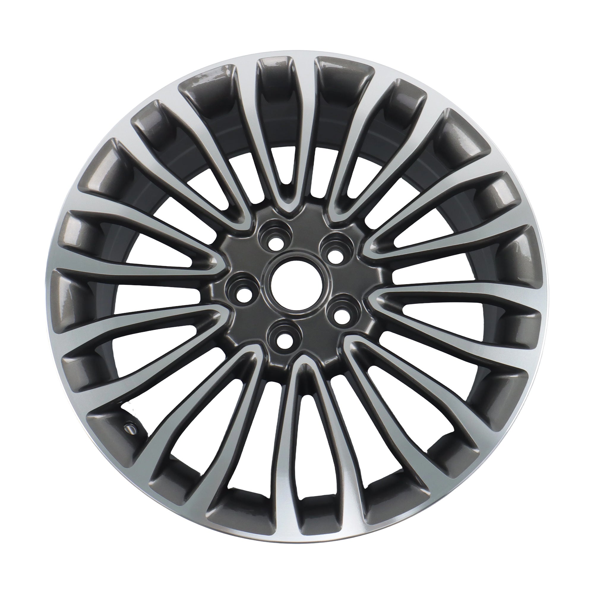 New Single 18' 18X8 Inch Wheel for 2017-2018 for Ford Fusion | OEM Design Replacement Rim | Machined Charcoal | Direct Fit - OE Stock Specs | 10121