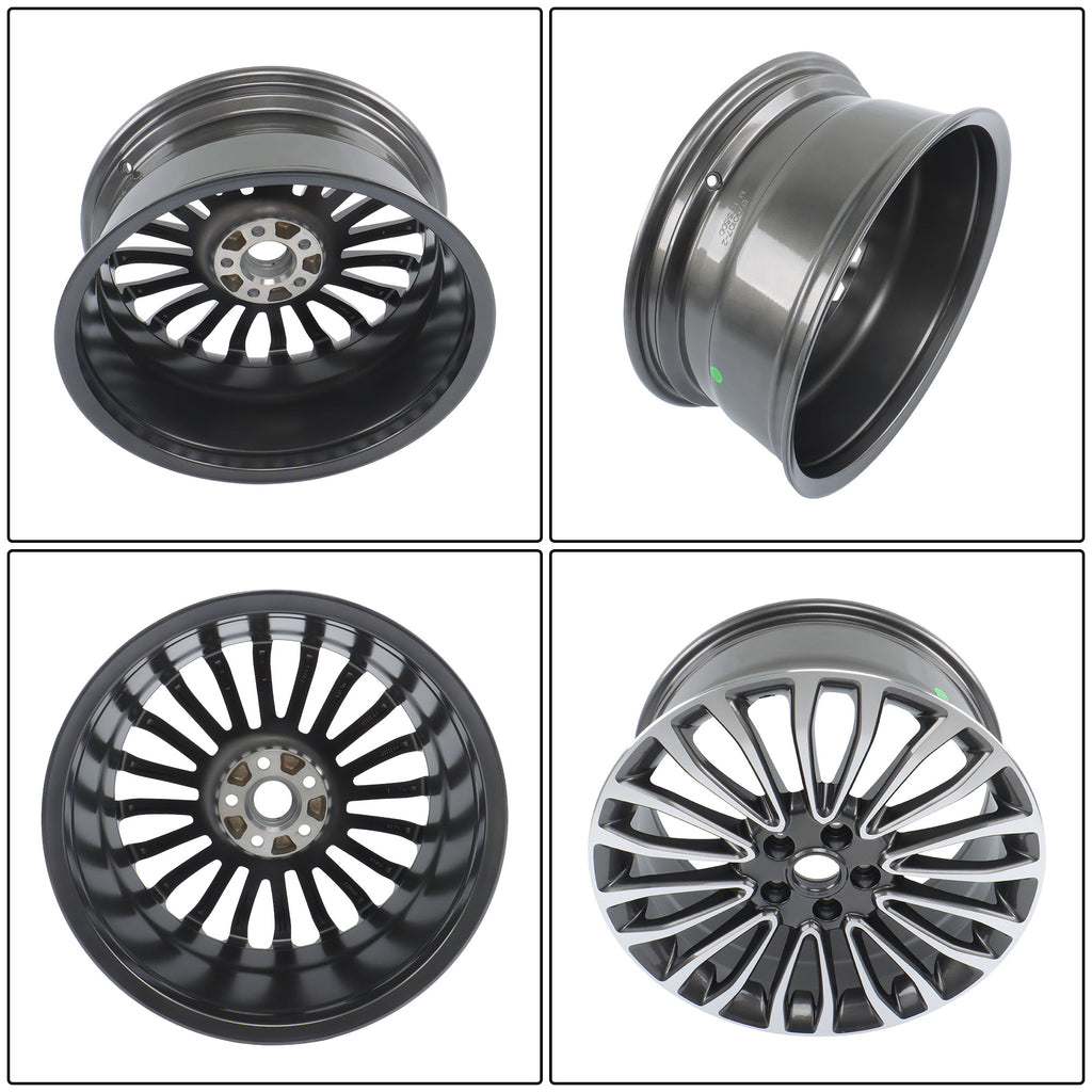 New Single 18' 18X8 Inch Wheel for 2017-2018 for Ford Fusion | OEM Design Replacement Rim | Machined Charcoal | Direct Fit - OE Stock Specs | 10121