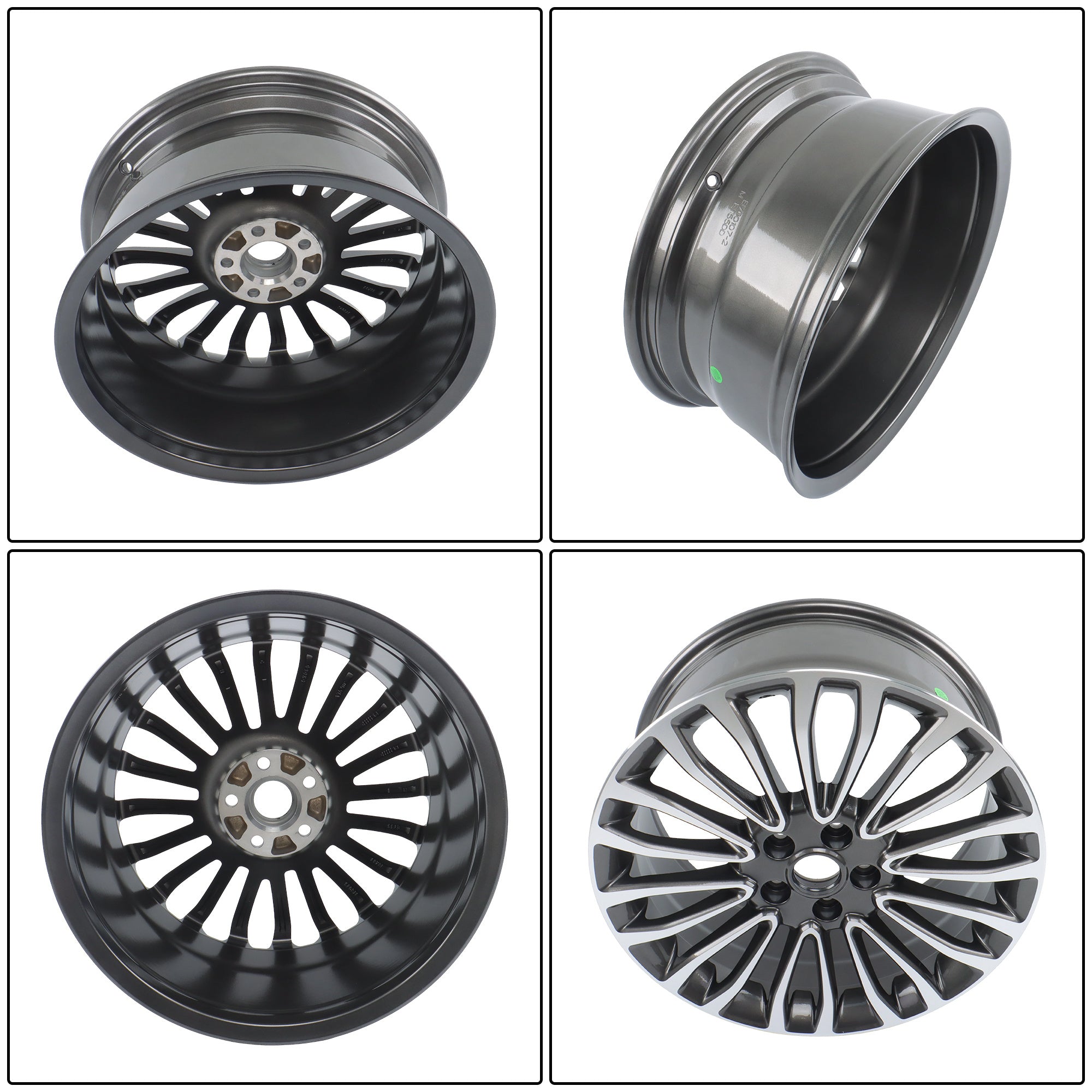 New Single 18' 18X8 Inch Wheel for 2017-2018 for Ford Fusion | OEM Design Replacement Rim | Machined Charcoal | Direct Fit - OE Stock Specs | 10121