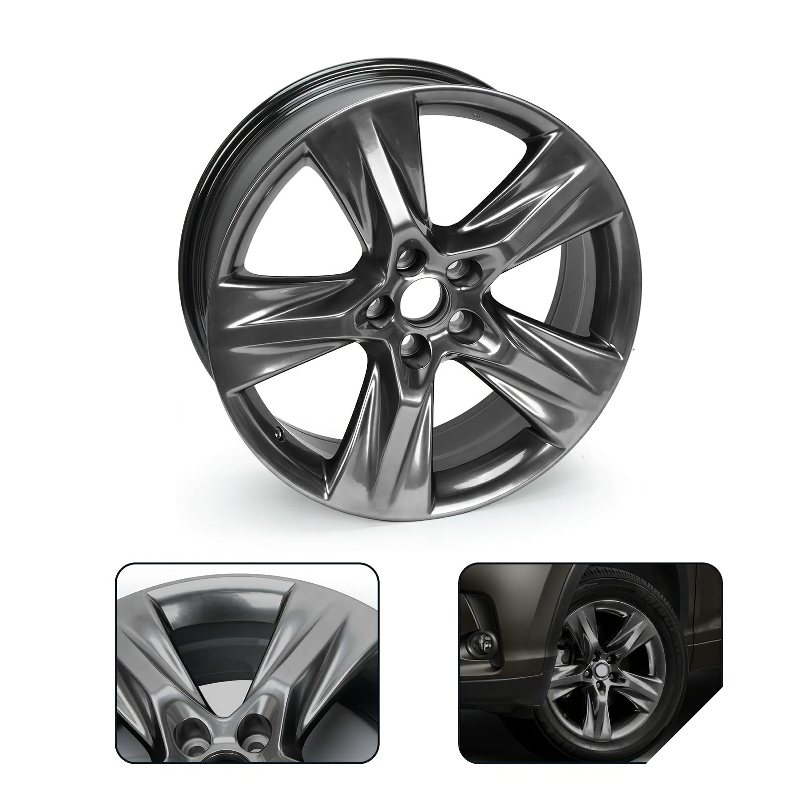 Aluminium Alloy Wheels, Multi-spoke Polished Finish Car Wheels, Stylish Replacement Wheels for Passenger Cars