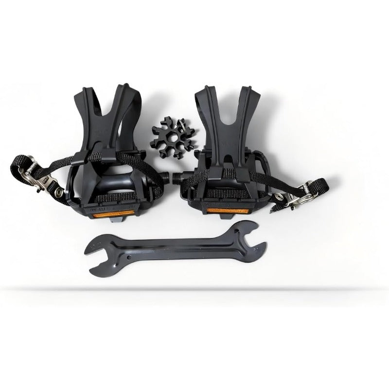 1 Large Exercise Bike Pedals | Oversized Non-Slip Platform for Spin Bikes and Indoor Cycling, 9\u002F16\
