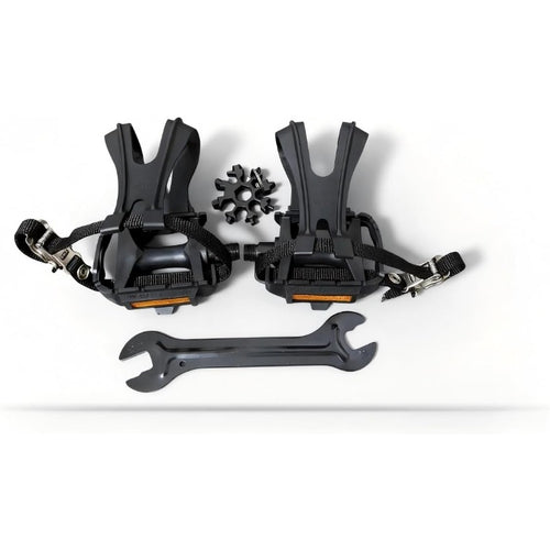 1 Large Exercise Bike Pedals | Oversized Non-Slip Platform for Spin Bikes and Indoor Cycling, 9\u002F16\