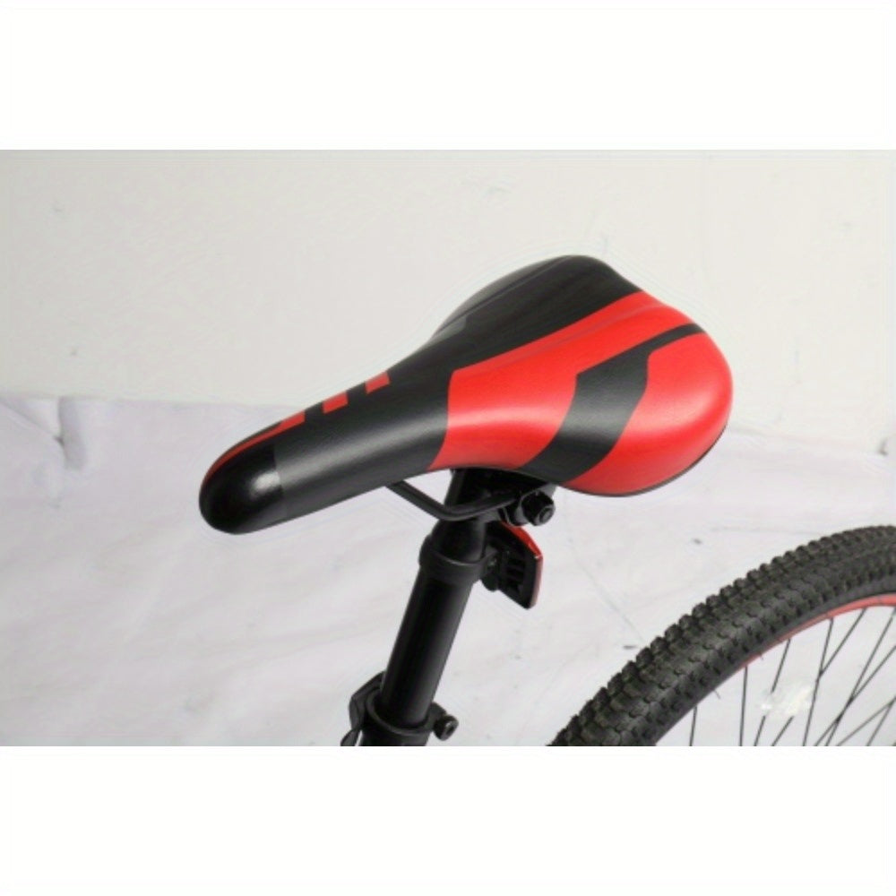 26 - Inch 21 - Speed Black & Red Mountain Bike - High - Carbon Steel Irregular Frame, Dual Suspension, Disc Brakes - A Must - Have for Off - Road Adventures