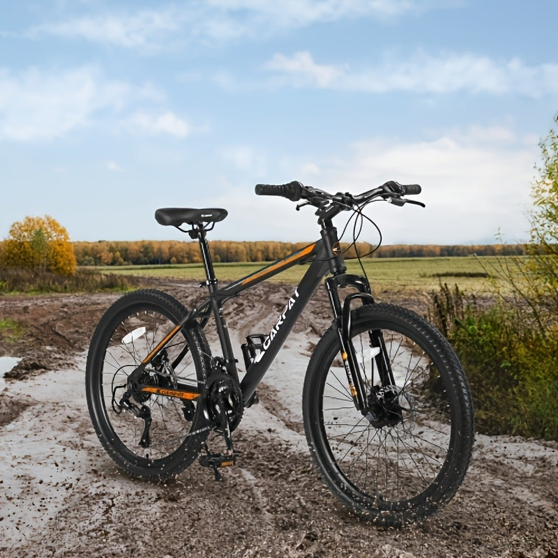 S26102 26-Inch Mountain Bicycle, Featuring Shimano 21-Speed Gears And Mechanical Disc Brakes, Constructed with a High-Carbon Steel Frame, Designed for Adults And Teenagers